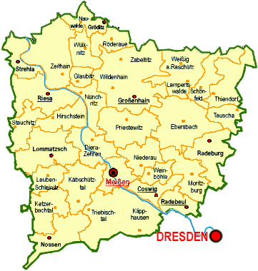 Karte Landkreis Meißen